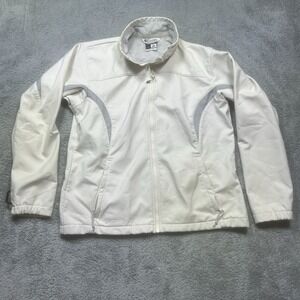Vintage Columbia Jacket Women's XL White Interchange Full-Zip Ski Winter Outdoor